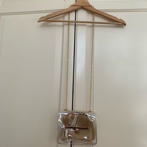 Plastic & jute purse